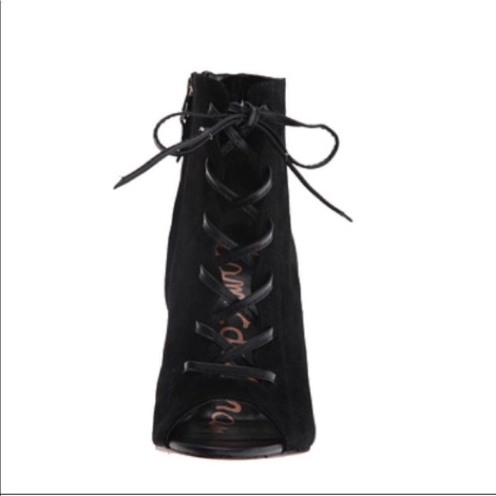 Sam Edelman Suede Leather peep toe boots - Picture 6 of 7